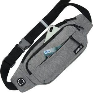 New Large Fanny Pack With 4-Zipper Pockets